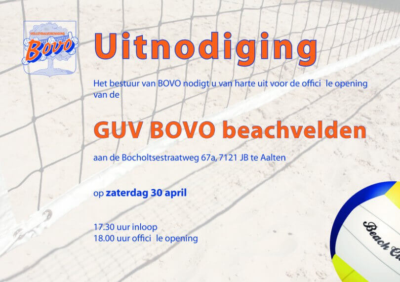 Opening GUV BOVO Beachvelden Volleybalvereniging BOVO